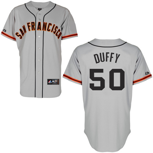 Matt Duffy #50 mlb Jersey-San Francisco Giants Women's Authentic Road 1 Gray Cool Base Baseball Jersey